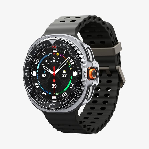Spigen Bezel Tune Pro, Fodral, Smartwatch, Svart, Samsung, Galaxy Watch 8 Classic (46mm), Polykarbonat, Rostfritt stål