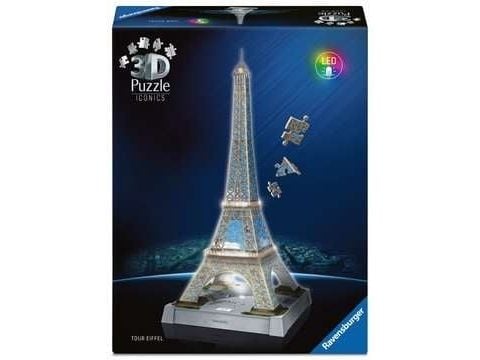 Ravensburger Iconics La Tour Eiffel med lys, 216 stykker, Bygninger, 8 år