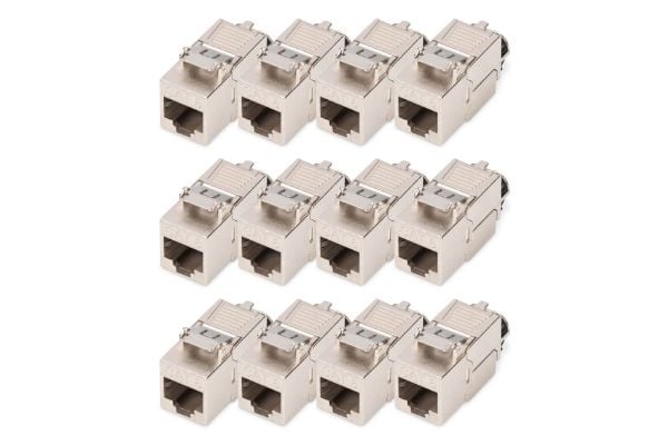 Digitus DN-93816-12, litteä, hopea, RJ-45, LSA, naaras, naaras