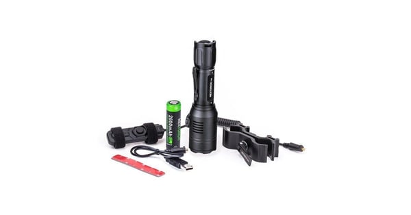 Nextorch jaktsett natt T53 760 lm 2600 mAh oppladbar m. bryter og geværfeste (2xCR123A) UC4