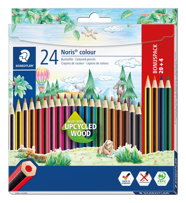 STAEDTLER Noris colour 185 - Fargeblyant - assorterte farger (en pakke 24)