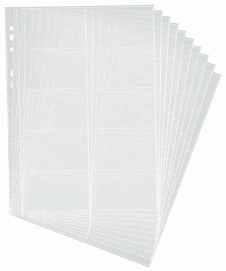DURABLE VISIFIX - Visitkortsida - för 54 x 90 mm - kapacitet: 20 kort - transparent (paket om 10) - för P/N: 2384-11, 2388-07, 2388-21, 2388-58, 24...