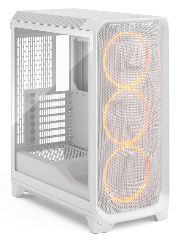 Fractal Design Meshify 3 RGB - Tower - utökad ATX - ingen strömförsörjning (ATX) - vit TG genomskinlig ton - USB/ljud