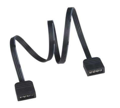 Akasa RGB - Forlengelseskabel for LED-stripelys - 4 pin-IDC (hunn) til 4 pin-IDC (hunn) - 30 cm - svart