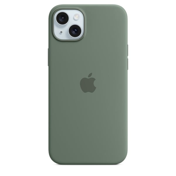 Apple - Skydd för mobiltelefon - MagSafe-kompatibilitet - silikon - cypress - för iPhone 15 Plus