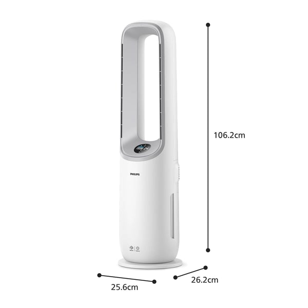 Philips Series 7000 AMF765 - Bladlös kylfläkt/renare - golvstående - cloud white/light gray
