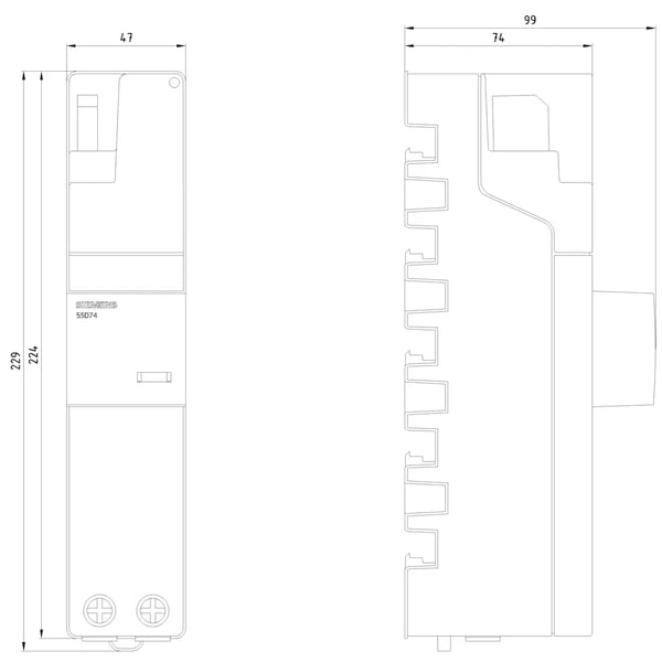 Siemens 5SD74448KK21 5SD7444-8KK21 Combi-afleder 1 stk