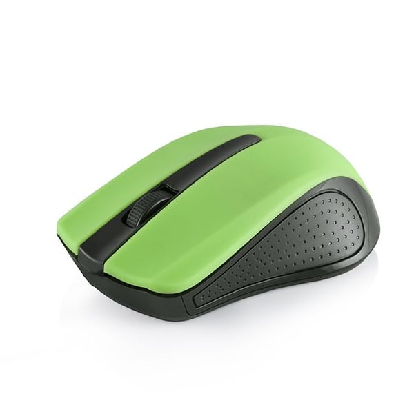 ModeCom MC-WM9 - Mus - optisk - trådlös - 2.4 GHz - trådlös USB-mottagare - svart, grön