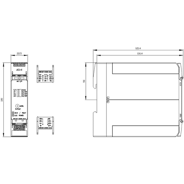 Siemens 3RK1207-0CG00-2AA2 PLC compact -moduuli 31,6 V