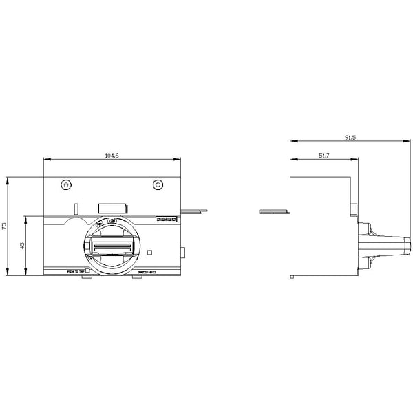 Siemens 3VA9257-0EK23 Tilbehør til strømbryter, 1 stk. (B x H x D) 105 x 75 x 95 mm, 283 g, 115 mm, 110 mm, 150 mm