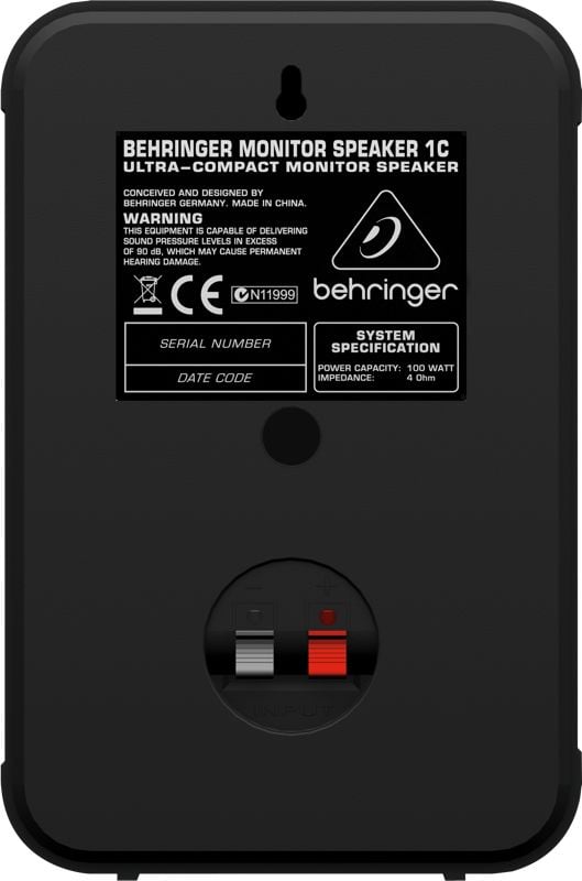 Behringer 1C-BK tietokonekaiutin 2-tie 2.0-kanavainen 100 W langallinen, musta
