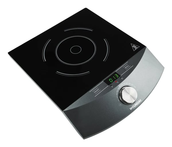 Hyundai IND 133, Svart, Benkeplate, 30 cm, Sonebasert induksjon, Glass-keramikk, 1 zone(s)