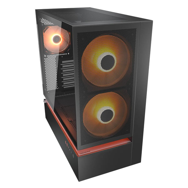 COUGAR CFV235 CGR-2DA4B-M Midi Tower-chassi för ATX, CEB, micro ATX och Mini-ITX, svart