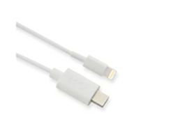 Microconnect USB3.1CL2, 2 m, Lightning, USB C, Hankjønn, Hankjønn, Hvit