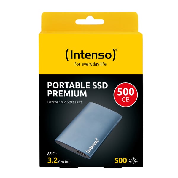 Intenso 3823455, 500 GB, 1.8", USB Type-A, 3.2 Gen 1 (3.1 Gen 1), 0,5 Gbit/s, Blå