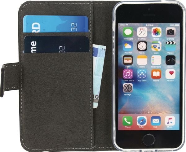 Mobilize MOB-22645, Lompakkokotelo, Apple, iPhone 5 / 5s / SE, 10,2 cm (4"), Musta