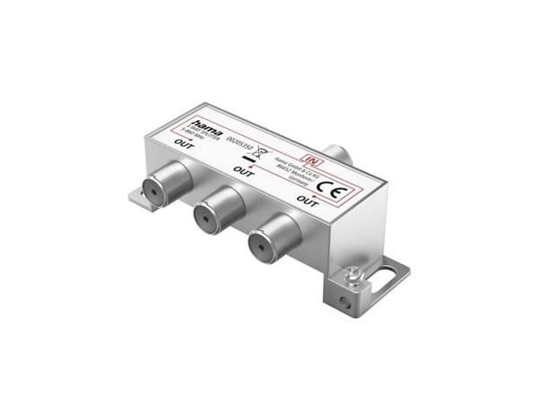 Hama 00205350, Kabelfordeler, 5 - 862 Mhz, Sølv, metalli, Hunstik/Hunstik, 4 dB Hama 00205350, Kabelfordeler, 5 - 862 Mhz, Sølv, metalli, Hunstik/Hunstik, 4 dB