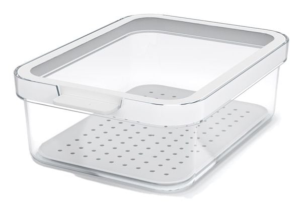 Rotho 1053201100WS, Beholder, Rektangulær, 1,2 l, Gjennomsiktig, Hvit, Plast, -20 °C
