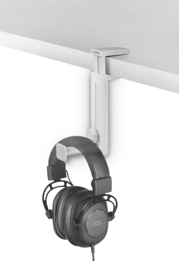 Mars Gaming MHH2W, Kuulokepidike, ABS, 139 g, Valkoinen