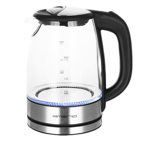 Emerio WK-119988 - Vattenkokare - 1.7 liter - 2.2 kW - svart rostfritt stål