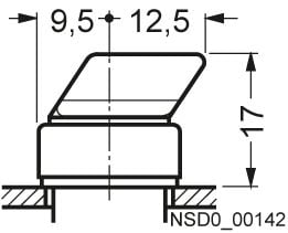 Siemens 3SB20002EB01 3SB2000-2EB01 Vippebryter, svart, 2 x 50°, 1 stk., 8 g, 49 mm, 11 mm, 53 mm