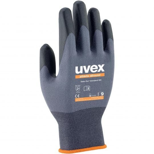Uvex 60028, Industrihandskar, Antracit, Grå, Vuxen, Vuxen, Unisex, 1 styck
