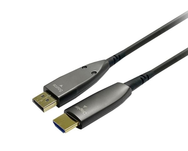 VivoLink Pro - Adapterkabel - DisplayPort hann til HDMI hann lås - 40 m - skjermet/fiberoptisk - svart - Active Optical Cable (AOC)