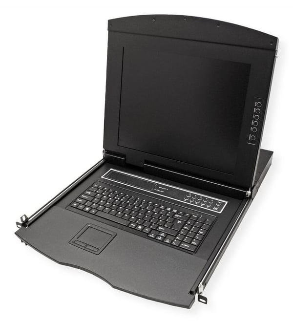 Verdibryter VERDI 19 KVM-svitsj, 8 porter, 43 cm (17) TFT (4:3), VGA, USB, engelsk tastaturoppsett (UK)