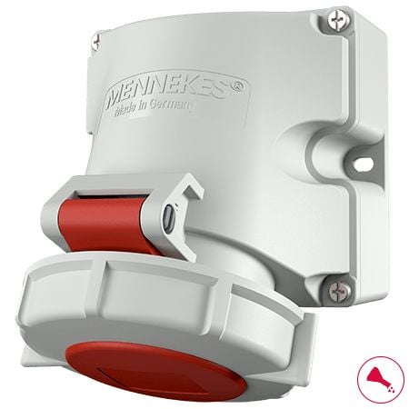 MENNEKES 9342, 5P, 6 h, Punainen, Valkoinen, IP67, CN, CQC, 400 V