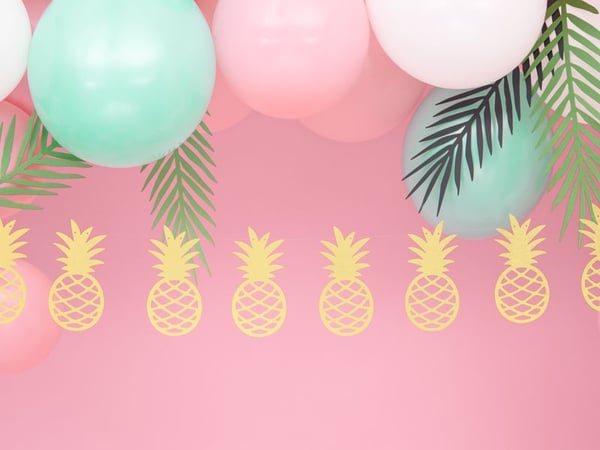 PartyDeco GL6, Garland, Papir, Gull, 1,5 m, Gutt/Jente, 1 stykker