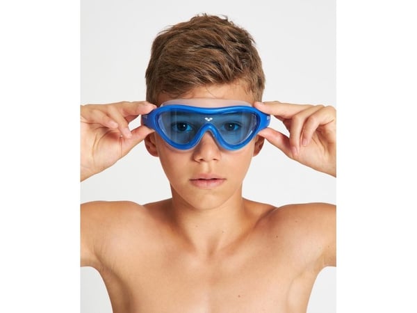 Arena The One Mask Jr, Unisex, Yksi koko, Sininen, Läpinäkyvä, Polykarbonaatti, Silikoni, Sininen, Polykarbonaatti