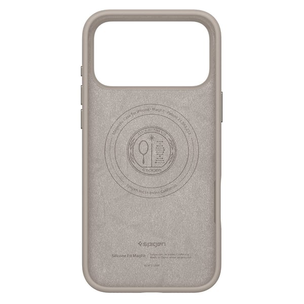 Spigen Silicone Fit (MagFit), Etui, Apple, iPhone 17 Pro, 16 cm (6.3"), Steinfarge