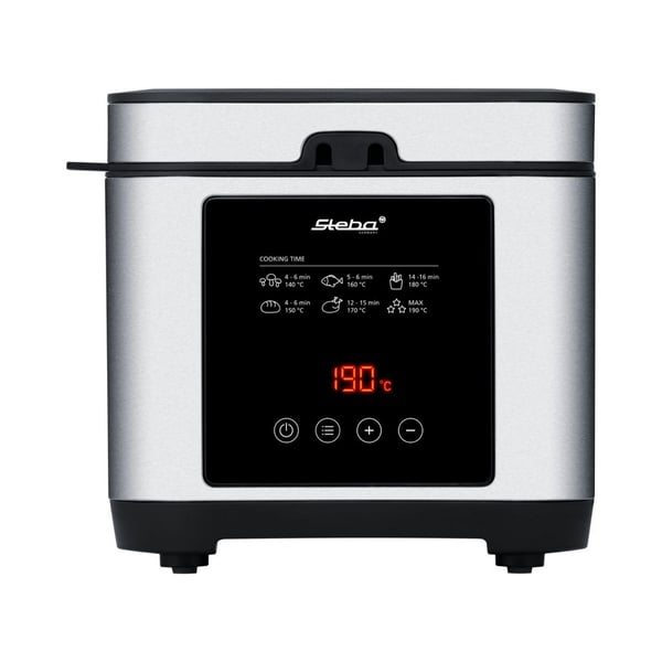 Steba DF 150, Rasvakeitin, 2,5 L, 0,8 kg, 190 °C, Yksi, Musta, Ruostumaton teräs