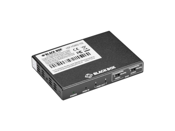 Black Box VSP-HDMI2-1X2 - Video/audiosplitter - 2 x HDMI - skrivbordsmodell