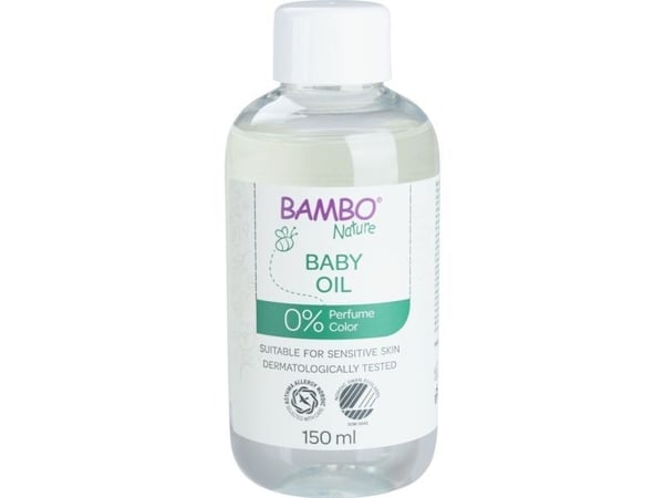 Babyolje, Bambo Nature, 150 ml, uten farge og parfyme - (6 stk.)