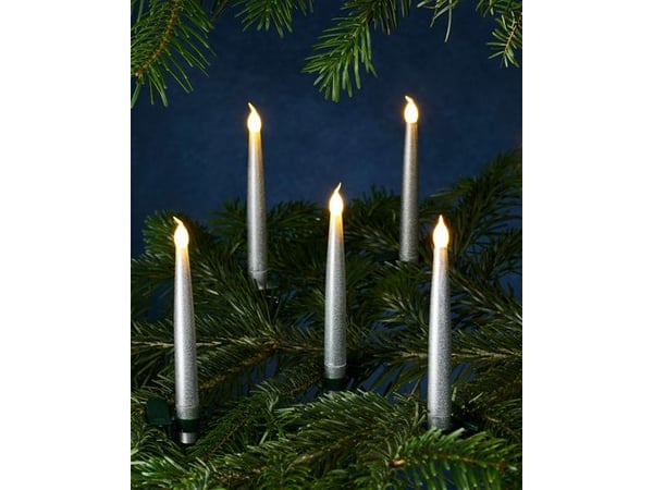Sirius Home 36217 LED-juletrelys 10 stk. varmhvit 15 cm, sølv