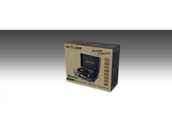 Muse MT-103 GD, Sort, 33,45,78 RPM, 100 - 240 V, 50/60 Hz, 113 mm, 350 mm