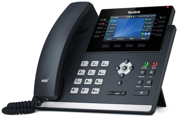 Yealink SIP-T46U - VoIP-telefon med anrops-ID - 10-veis anropskapasitet - SIP, SIP v2, RTCP-XR, VQ-RTCPXR, SRTP - klassisk grå