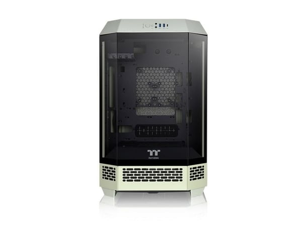 Thermaltake The Tower 300 - Mikrotårn - mini ITX / micro ATX - sidepanel med vindu (herdet glass) - ingen strømforsyning - matcha-grønn - USB/lyd