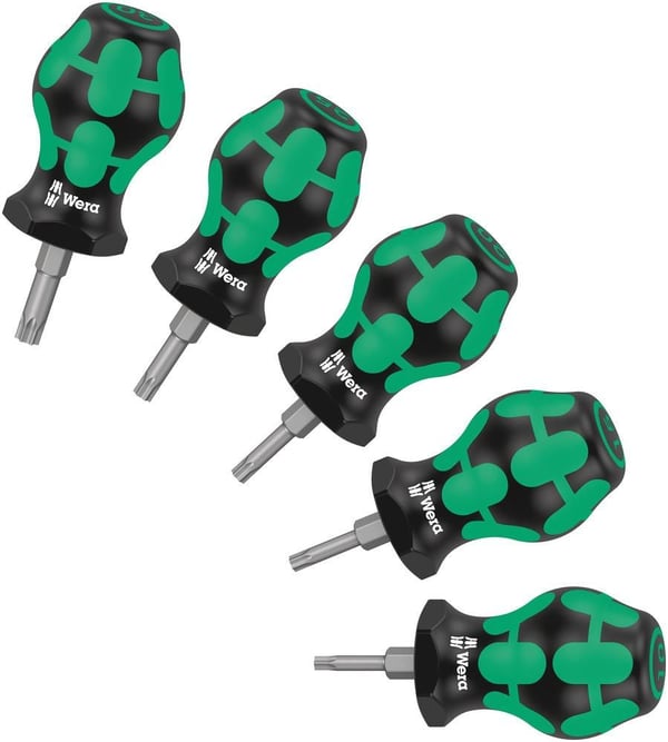 Wera Kraftform Plus - Sarja 300 Stubby Set TX 1 - Ruuvimeisselisarja - 5 kappaletta
