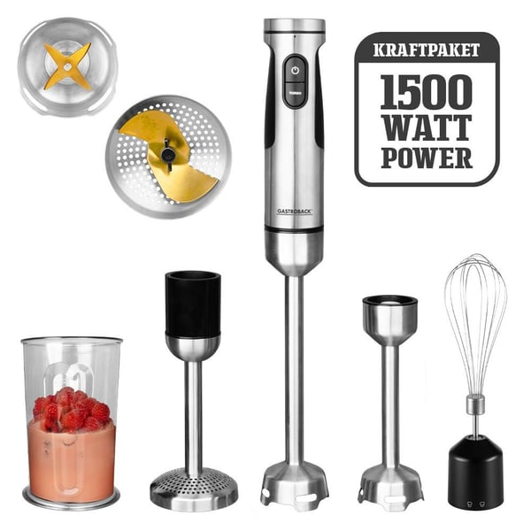 Gastroback Powermix Stabmixer Professional, Stav Mikser, 1,25 m, 1500 W, Rustfritt stål