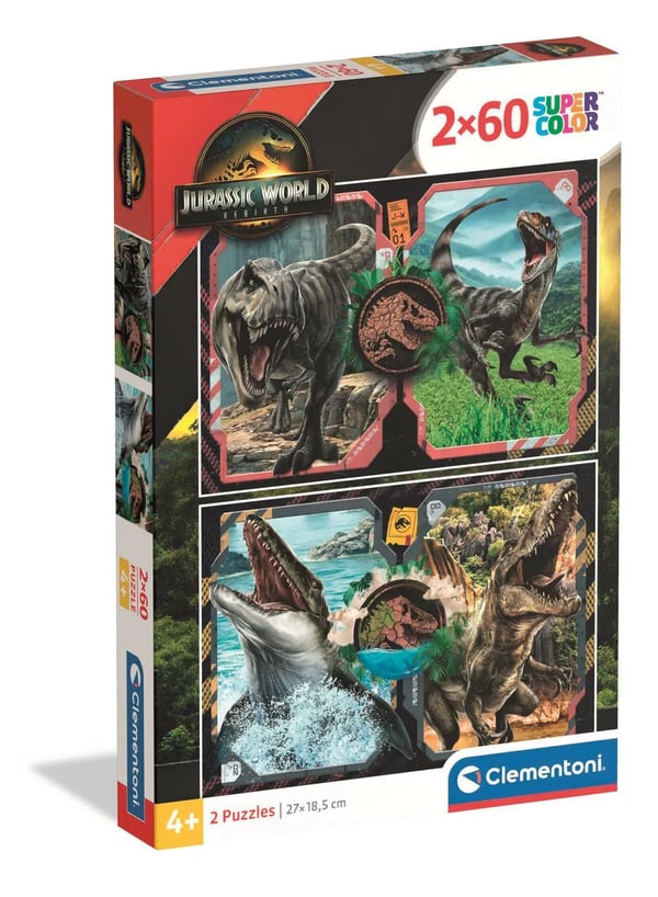 Clementoni Puslespil Jurassic World 2025, 2x60 brikker