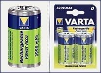 Varta Power Accu - Batteri 2 x D - NiMH - (ladbare) - 3000 mAh