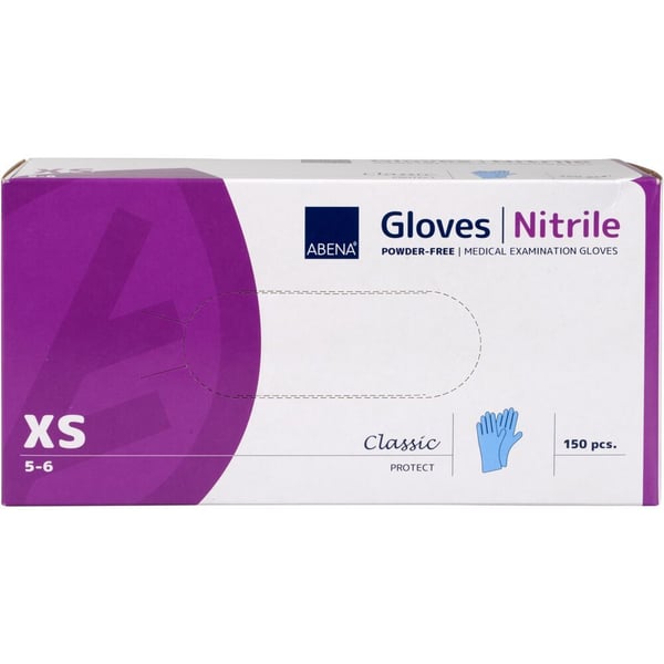 Abena - Hansker - engangs - XS - nitrilgummi - blå (en pakke 150)