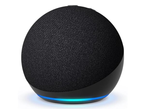 Amazon Echo Dot (5. Gen), Amazon Alexa, Pyöreä, Musta, Saksa, Englanti, Espanja, Ranska, Italia, Android, Fire OS, 4,4 cm