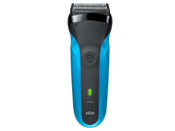 Braun Series 3 310s, barbermaskin med folie, 2 SensoFoil, svart, blå, LED, batteri, nikkelmetallhydrid (NiMH)