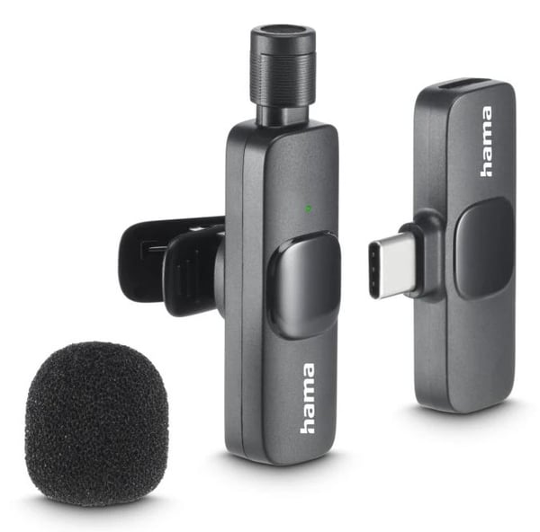 Hama Smart Wireless, Lavalier-/langaton mikrofoni, -38 dB, 80 - 16000 Hz, 2200 O, Suuntaukseton, Langaton