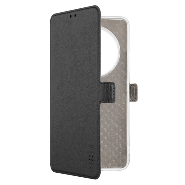 FIXED Topic - Lommebok for mobiltelefon - termoplast-polyuretan (TPU), polyuretanlær - svart - for Xiaomi Redmi 14C