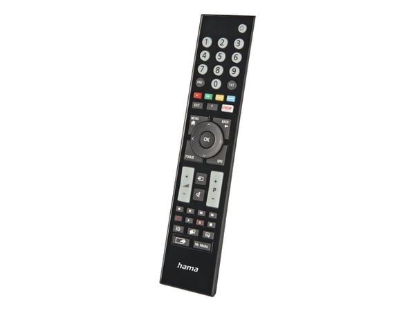 Hama 00221065, TV, IR trådlös, Tryckknappar, Svart