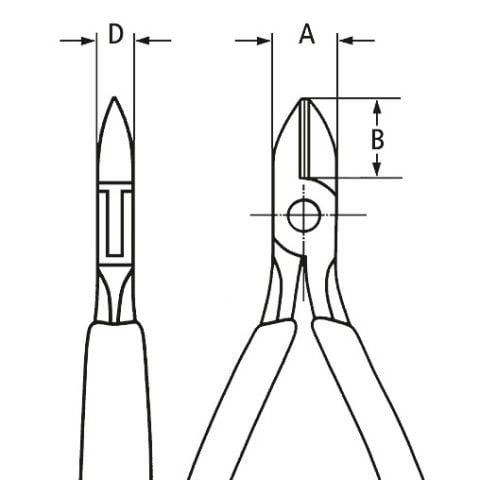 Knipex KP-7702130, Kaapelileikkuri, Sininen, Punainen, Muovi, Terästä, Sininen, Punainen, Ruostumaton teräs, 60 HRC, 1,8 cm